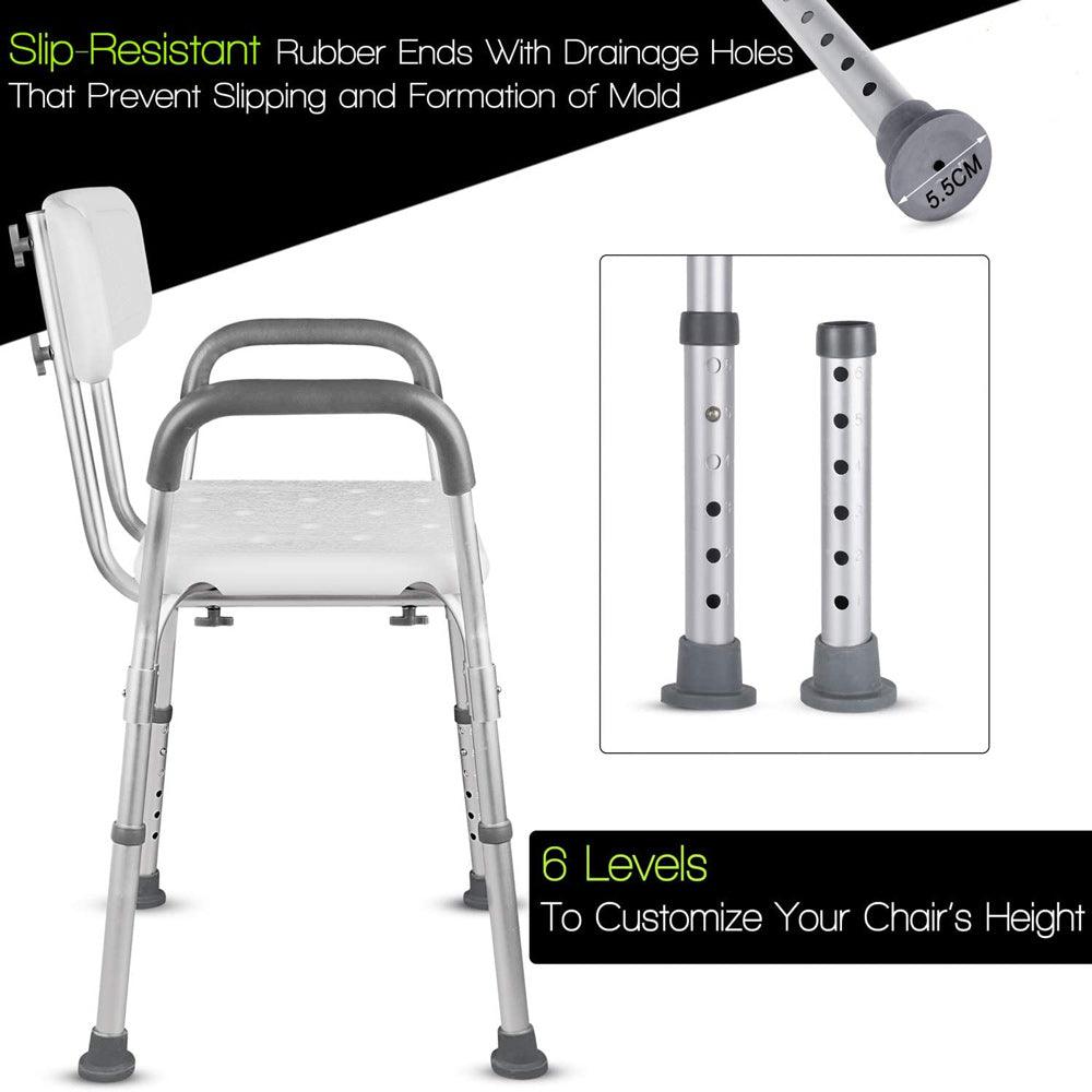 Buy Adjustable Medical Shower Chair Portable Stool Mobility bathtub chair discounted | Products On Sale Australia