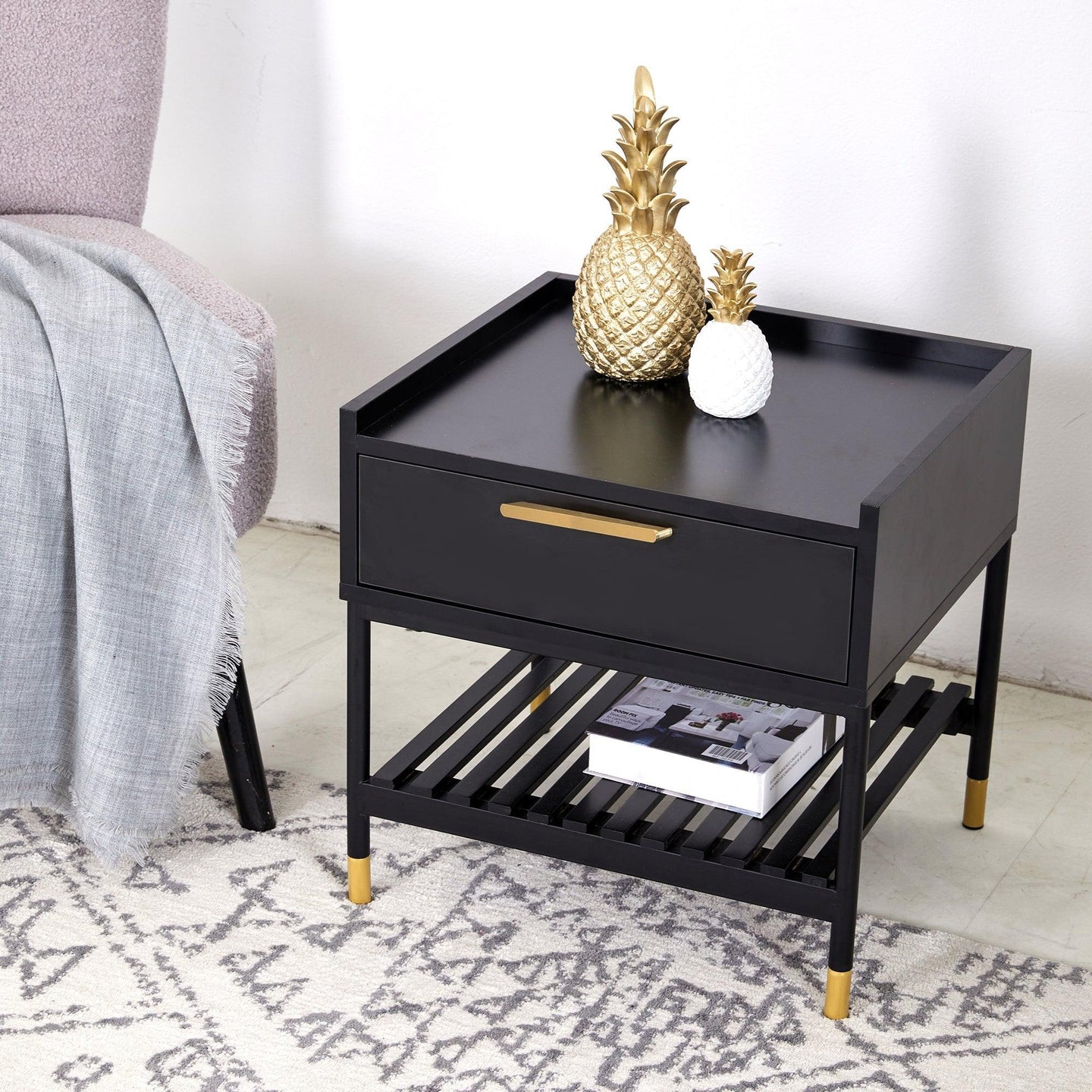 Buy ALCONA Night Stand In Matte Black discounted | Products On Sale Australia