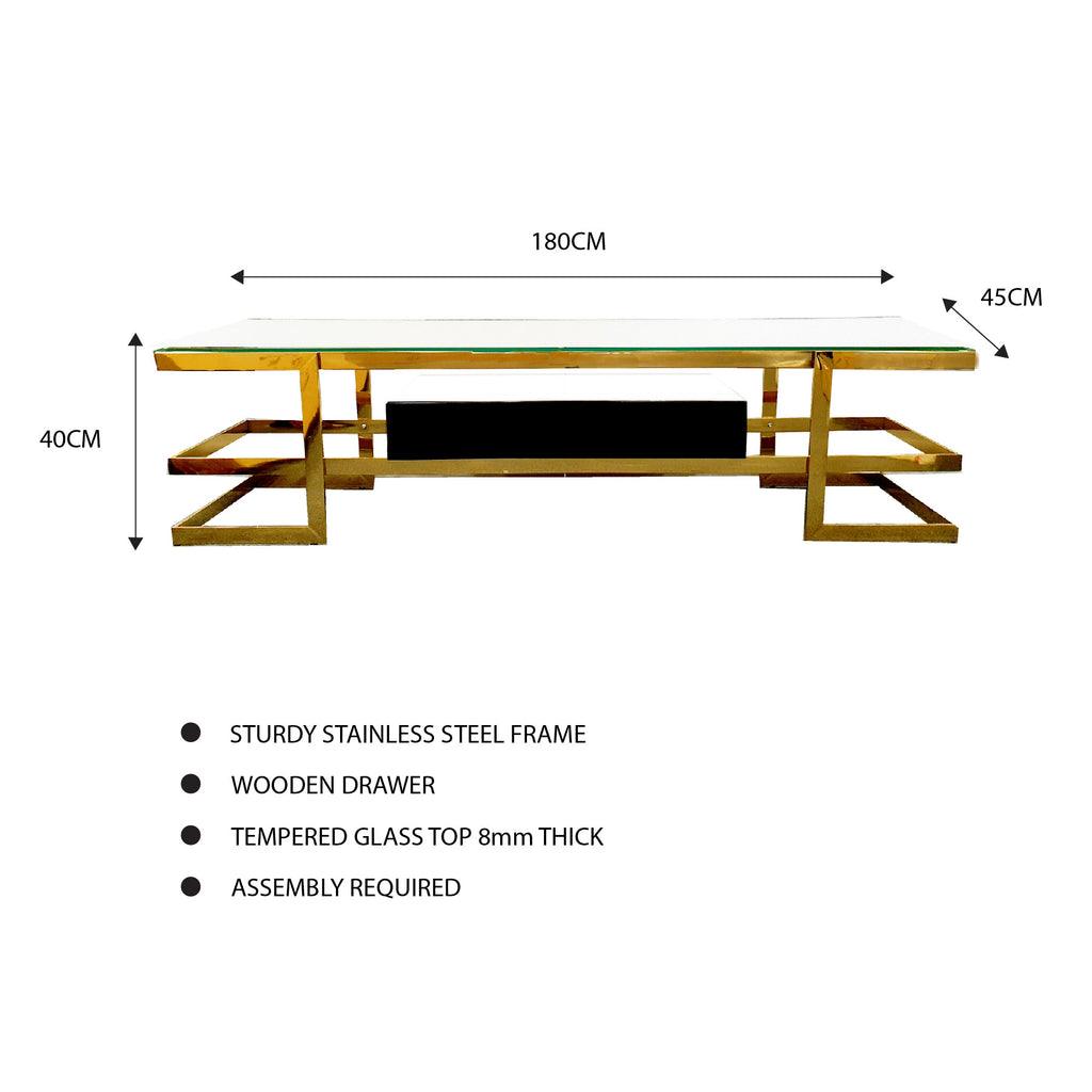 Buy Alexa - Gold TV Unit discounted | Products On Sale Australia