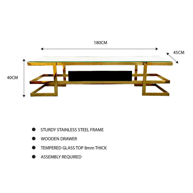 Buy Alexa - Gold TV Unit discounted | Products On Sale Australia