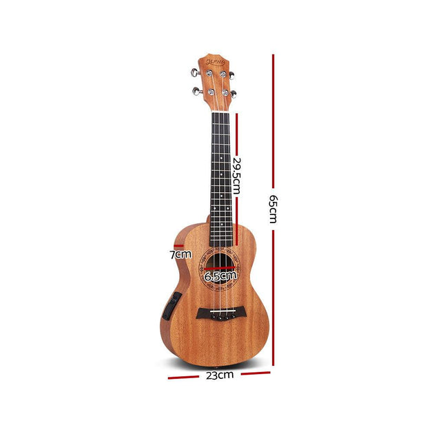 Buy Alpha 26" Ukulele Equaliser Natural Mahogany Tenor Beginner Gift w/ Bag discounted | Products On Sale Australia