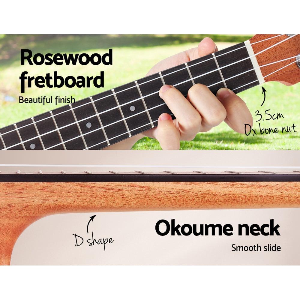 Buy Alpha 26" Ukulele Equaliser Natural Mahogany Tenor Beginner Gift w/ Bag discounted | Products On Sale Australia