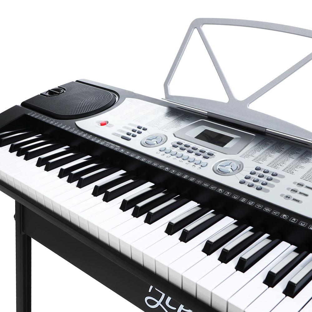 Buy Alpha 61 Keys Electronic Piano Keyboard Digital Electric w/ Stand Beginner Silver discounted | Products On Sale Australia