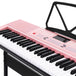 Buy Alpha 61 Keys Electronic Piano Keyboard Digital Electric w/ Stand Lighted Pink discounted | Products On Sale Australia