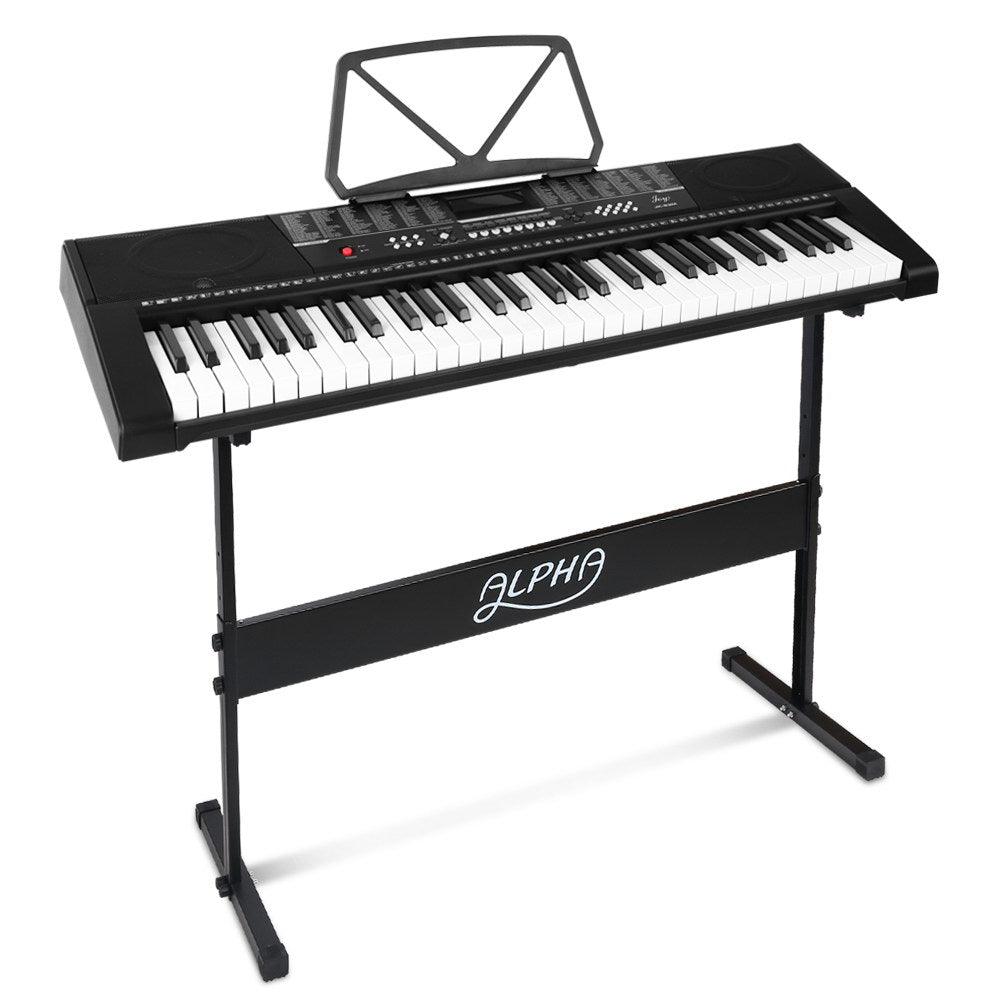 Buy Alpha 61 Keys Electronic Piano Keyboard Digital Electric w/ Stand Sound Speaker discounted | Products On Sale Australia