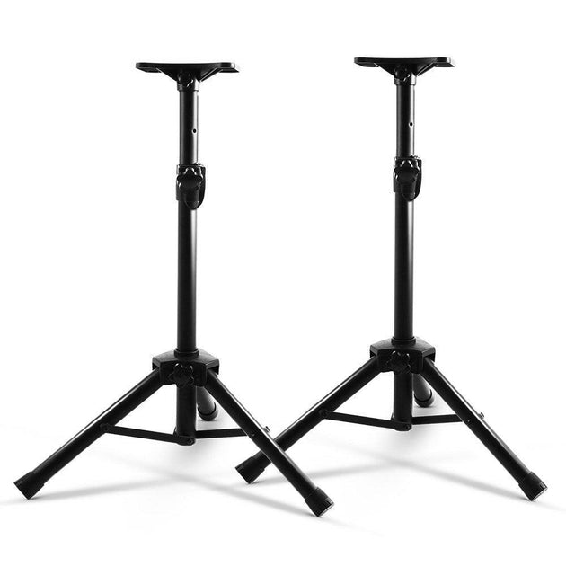 Buy Alpha Speaker Stand 65-120cm Adjustable Height Surround Sound Studio Home 2pcs discounted | Products On Sale Australia