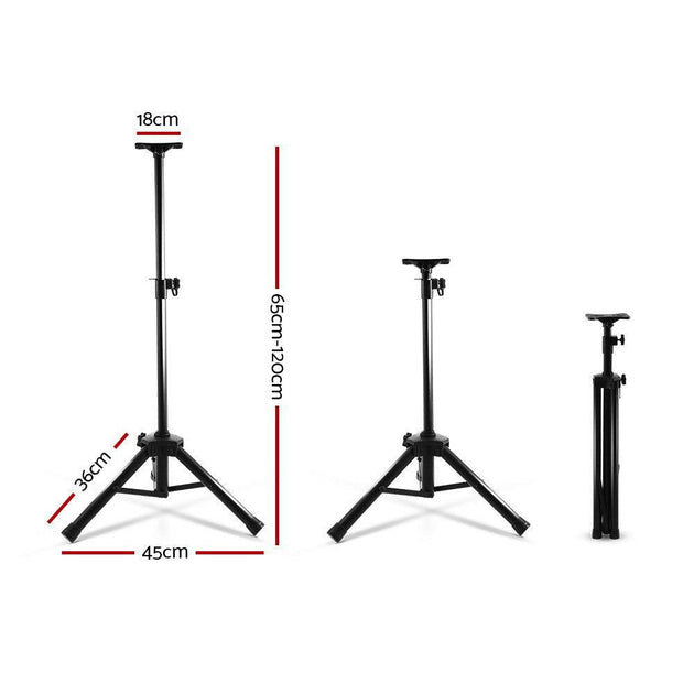 Buy Alpha Speaker Stand 65-120cm Adjustable Height Surround Sound Studio Home 2pcs discounted | Products On Sale Australia