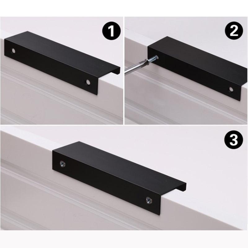 Buy Aluminum Kitchen Cabinet Bar Handles Drawer Handle Pull black hole to hole 320mm discounted | Products On Sale Australia