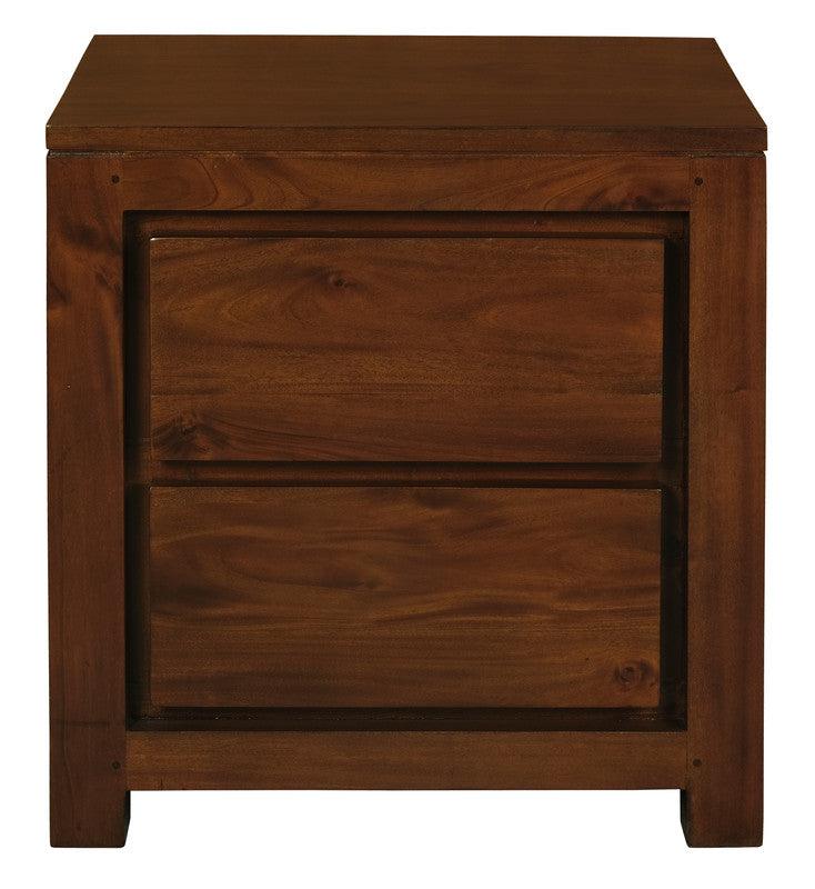 Buy Amsterdam 2 Drawer Bedside Table (Mahogany) discounted | Products On Sale Australia