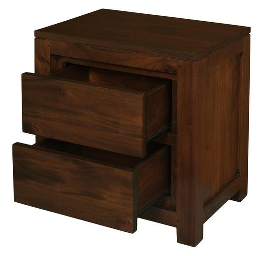 Buy Amsterdam 2 Drawer Bedside Table (Mahogany) discounted | Products On Sale Australia