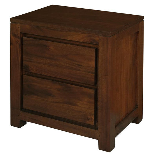 Buy Amsterdam 2 Drawer Bedside Table (Mahogany) discounted | Products On Sale Australia