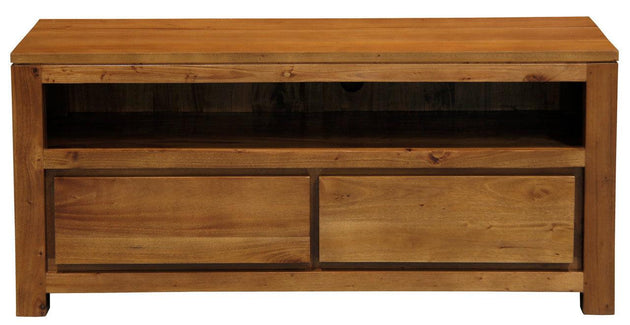 Buy Amsterdam 2 Drawer Entertainment Unit (Light Pecan) discounted | Products On Sale Australia