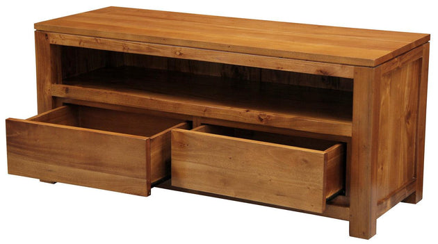 Buy Amsterdam 2 Drawer Entertainment Unit (Light Pecan) discounted | Products On Sale Australia