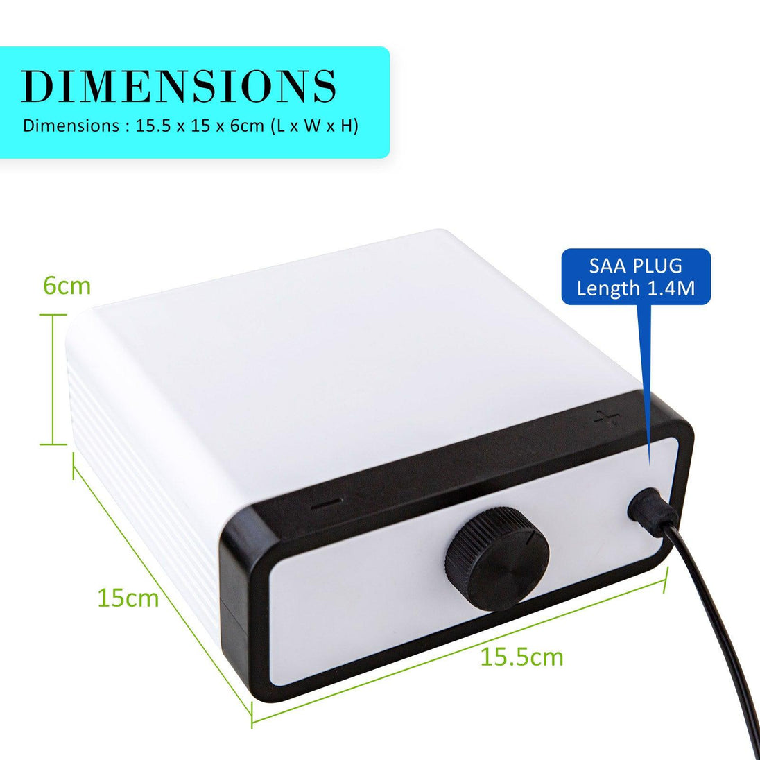 Buy Aquarium Air Pump Oxygen Hydroponic 4 Outlet 670L/H 8W WHITE discounted | Products On Sale Australia