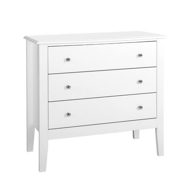 Buy Artiss 3 Chest of Drawers - BRITTANY White discounted | Products On Sale Australia