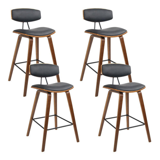 Buy Artiss 4x Bar Stools Leather Padded w/Backrest discounted | Products On Sale Australia