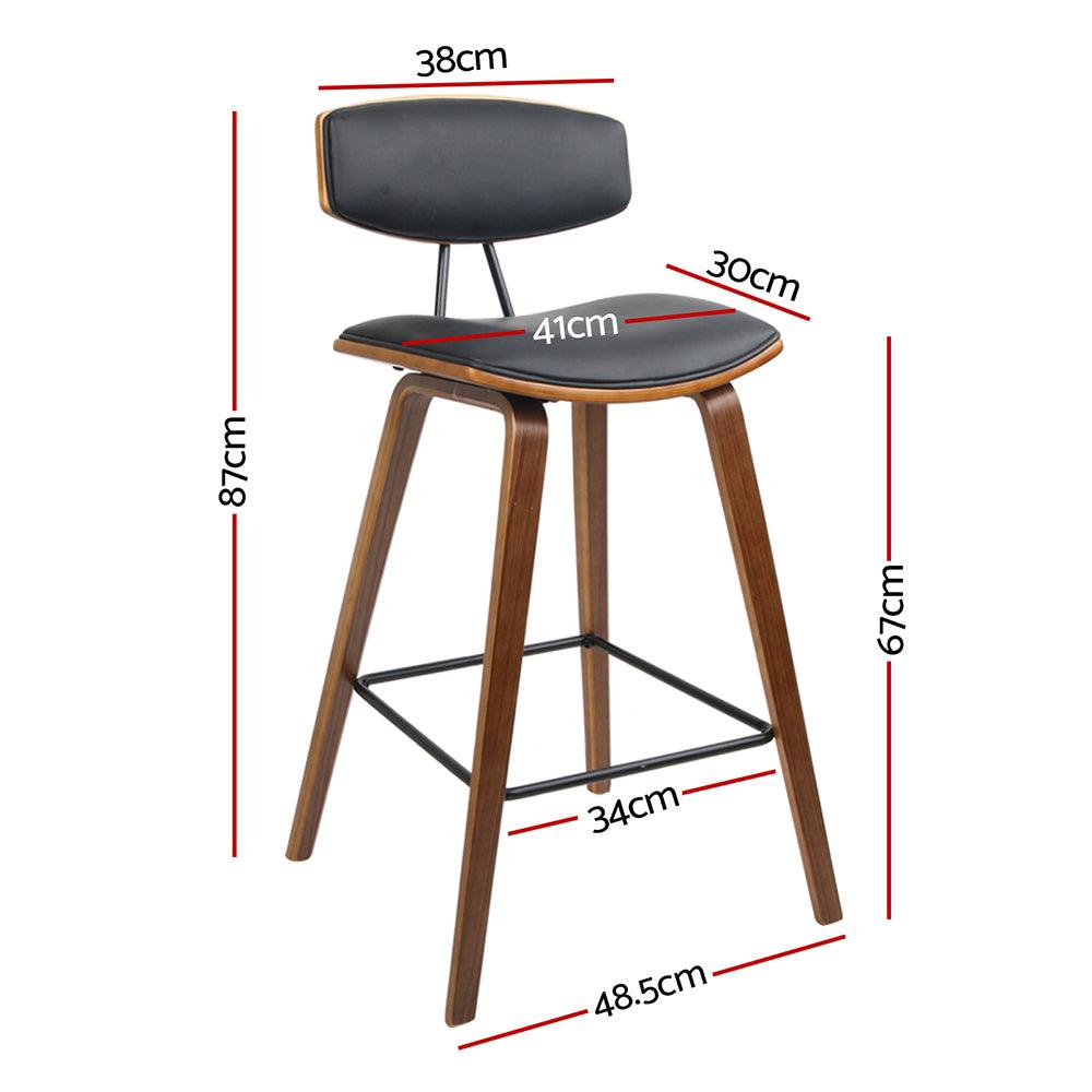 Buy Artiss 4x Bar Stools Leather Padded w/Backrest discounted | Products On Sale Australia