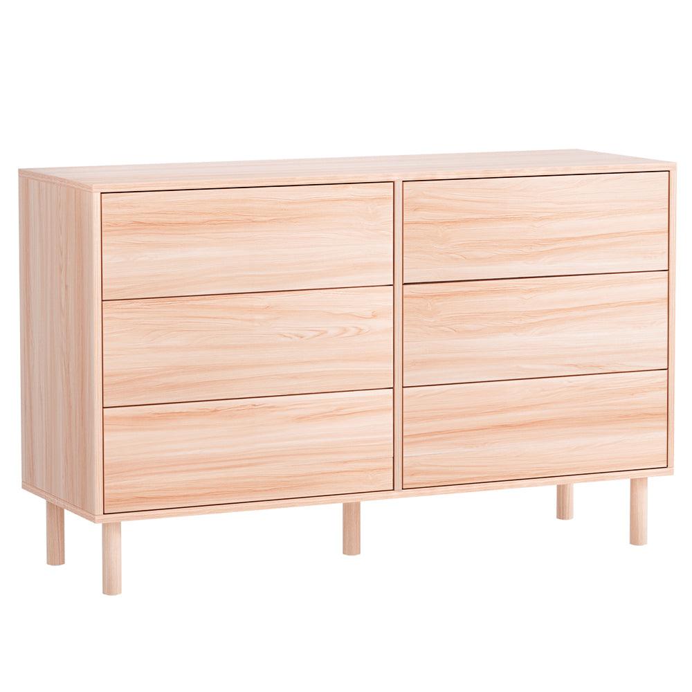 Buy Artiss 6 Chest of Drawers Cabinet Dresser Table Tallboy Storage Bedroom Pine discounted | Products On Sale Australia