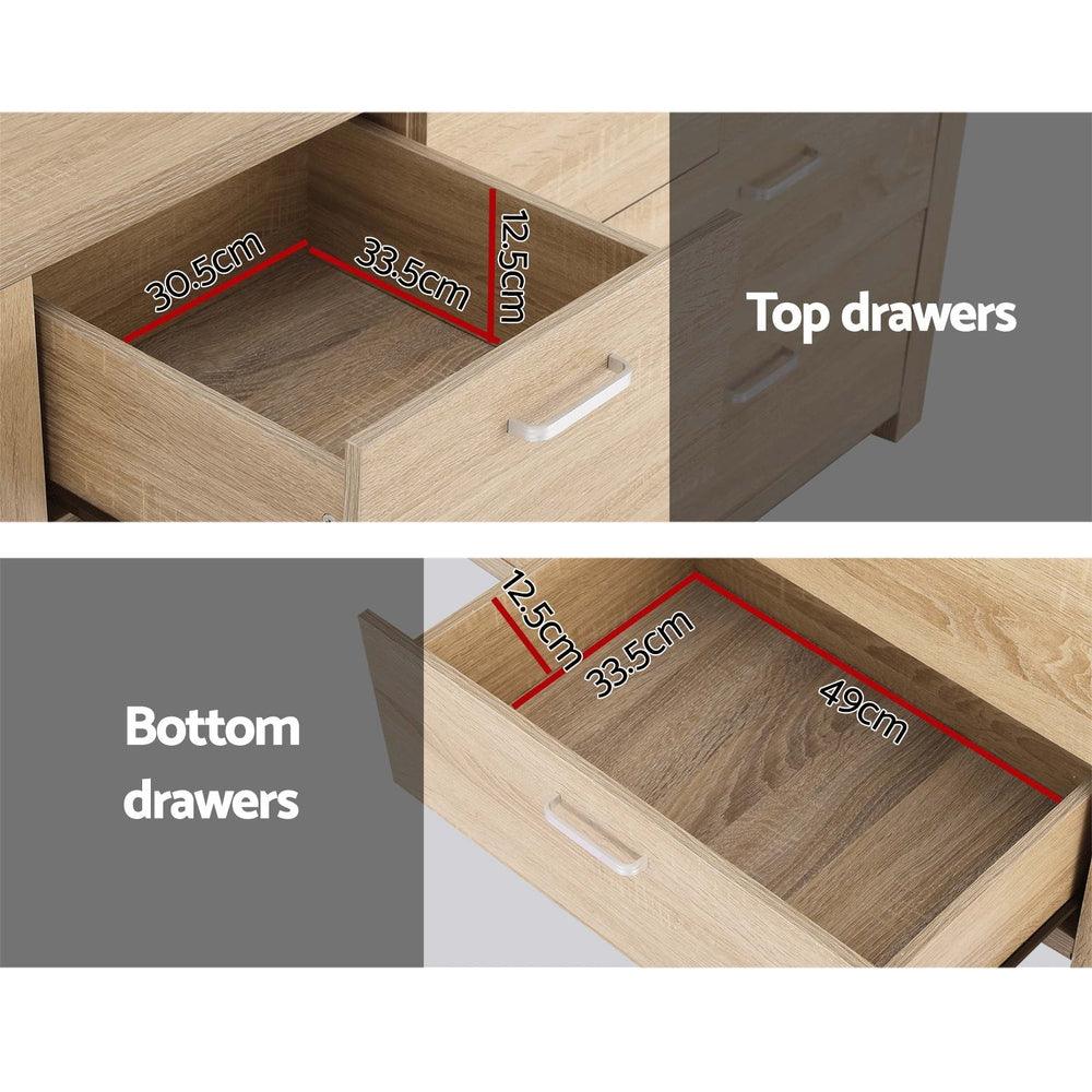 Buy Artiss 7 Chest of Drawers - MAXI Pine discounted | Products On Sale Australia