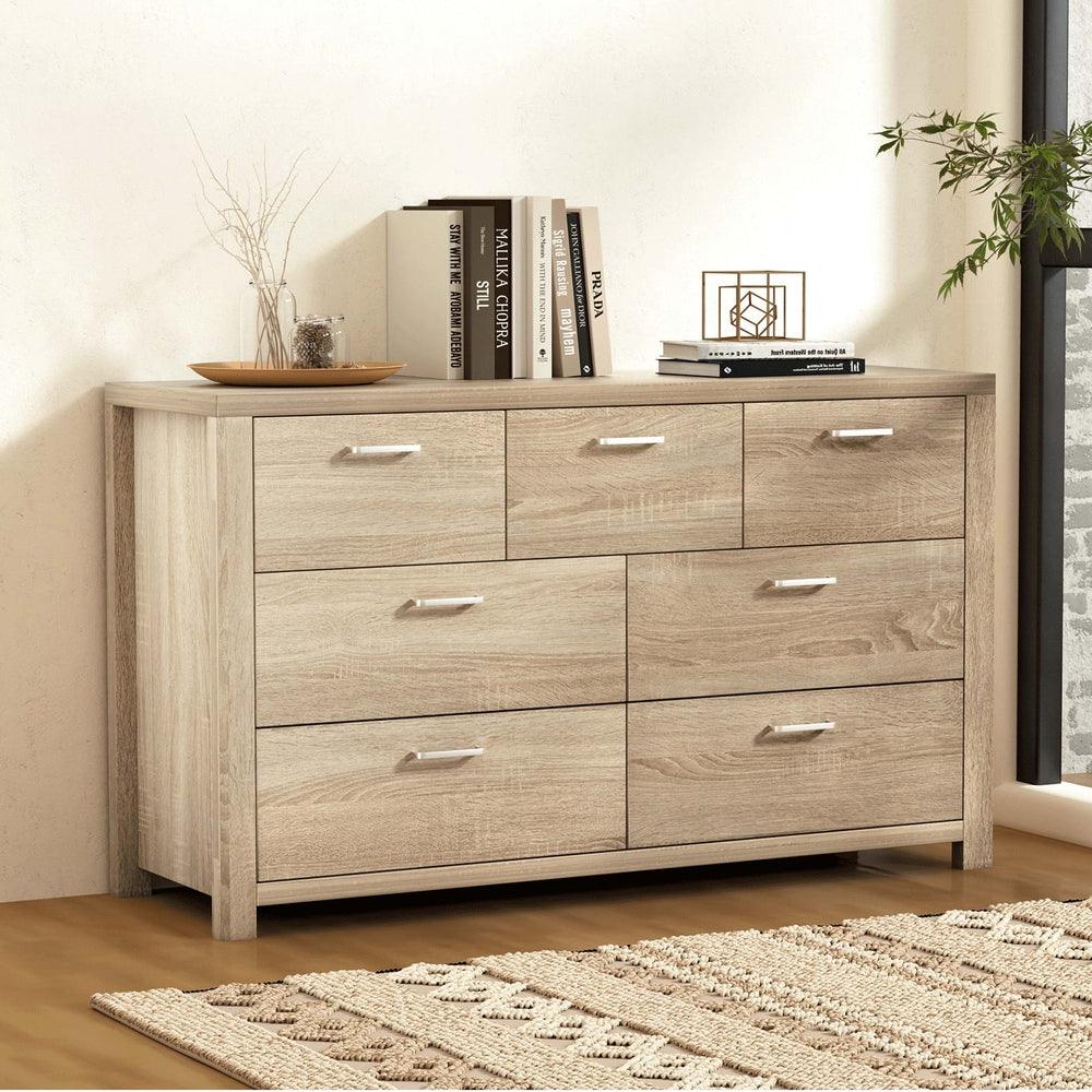 Buy Artiss 7 Chest of Drawers - MAXI Pine discounted | Products On Sale Australia