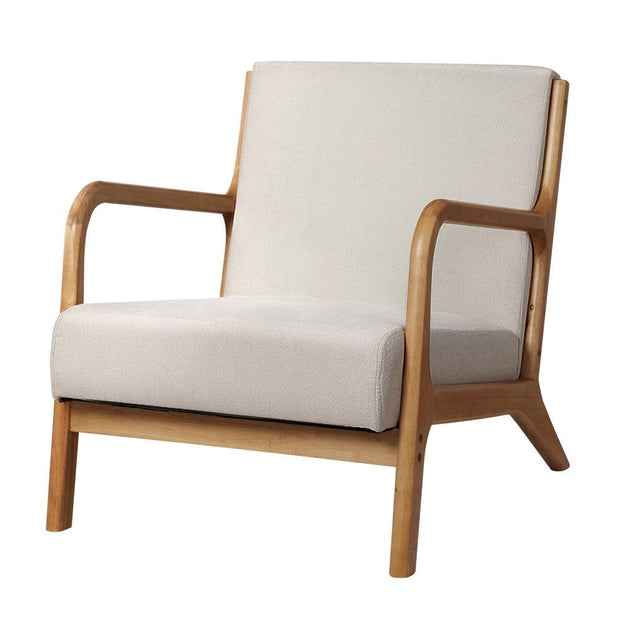 Buy Artiss Armchair Fabric Beige Olive discounted | Products On Sale Australia