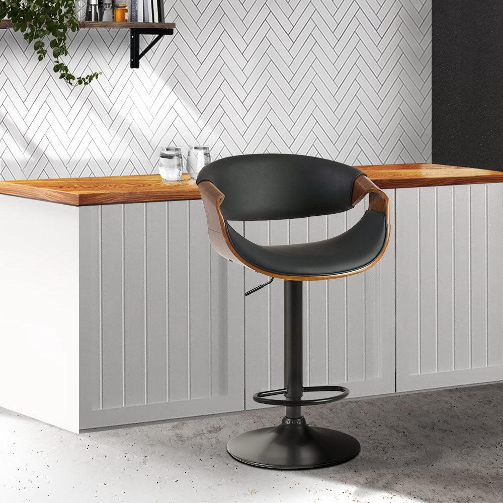 Buy Artiss Bar Stools Gas Lift Leather w/Armrest discounted | Products On Sale Australia