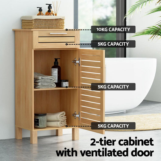 Buy Artiss Bathroom Cabinet Storage 90cm wooden JILL discounted | Products On Sale Australia