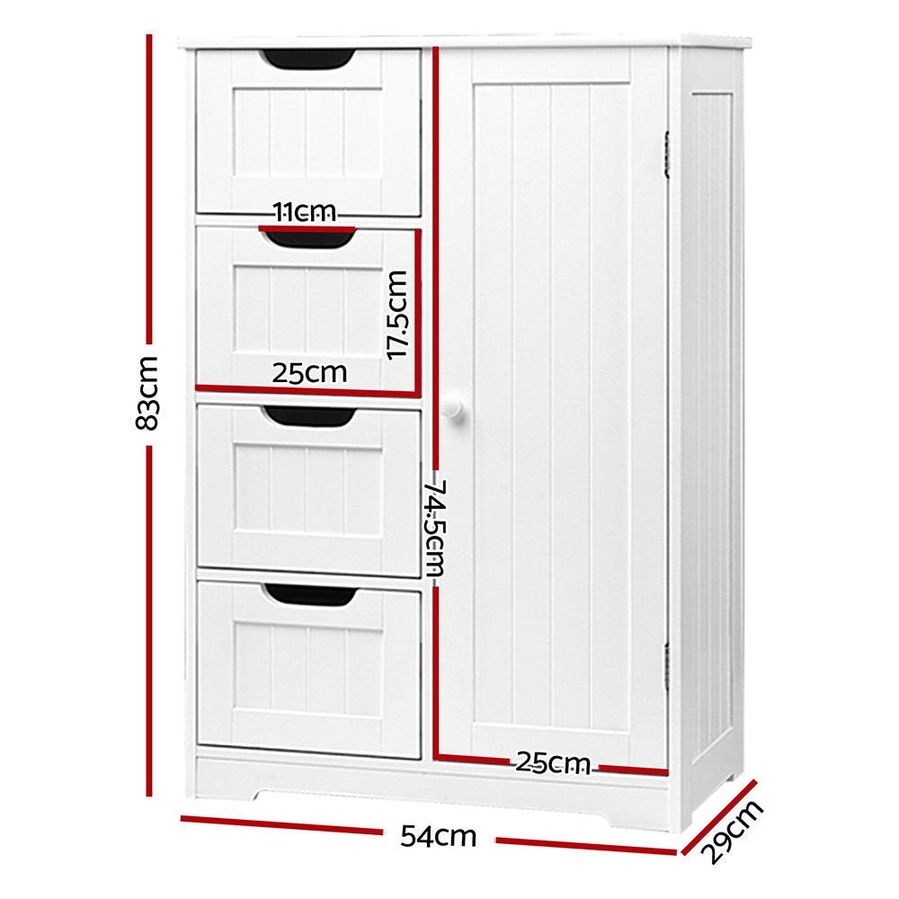 Buy Artiss Bathroom Cabinet Storage Drawers White discounted | Products On Sale Australia