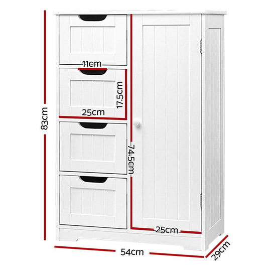 Buy Artiss Bathroom Cabinet Storage Drawers White discounted | Products On Sale Australia