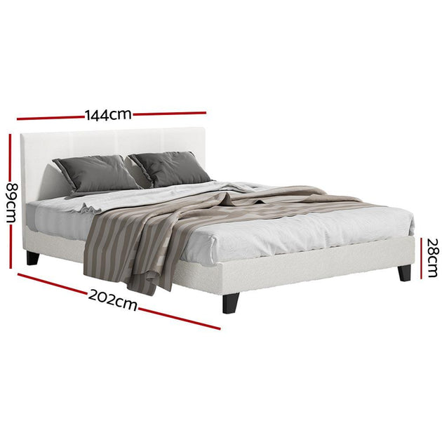 Artiss Bed Frame Double Size Boucle NEO Products On Sale Australia | Furniture > Bedroom Category