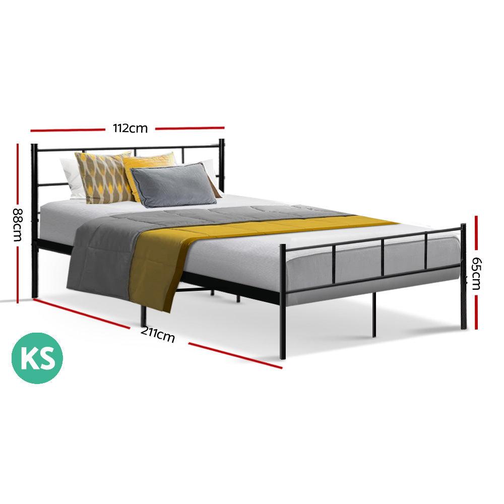 Buy Artiss Bed Frame King Single Metal Bed Frames SOL discounted | Products On Sale Australia