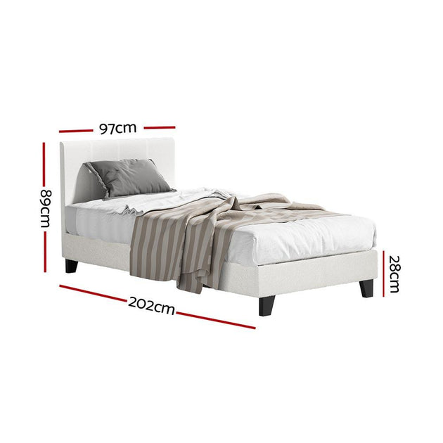Artiss Bed Frame Single Size Boucle NEO Products On Sale Australia | Furniture > Bedroom Category