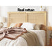 Buy Artiss Bed Head Headboard Double Rattan - RIBO Pine discounted | Products On Sale Australia