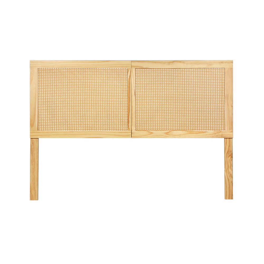 Buy Artiss Bed Head Headboard Queen Rattan - RIBO Pine discounted | Products On Sale Australia