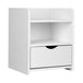 Artiss Bedside Table 1 Drawer with Shelf - FARA White Products On Sale Australia | Furniture > Bedroom Category
