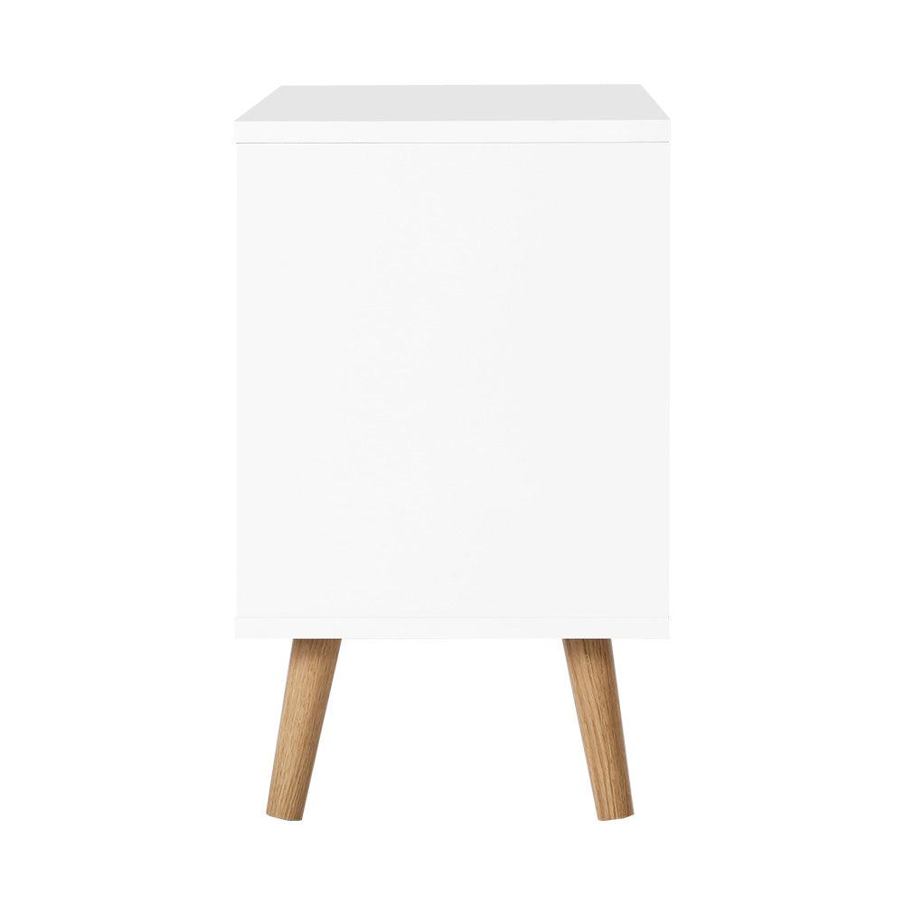 Buy Artiss Bedside Table 2 Drawers - BODEN White discounted | Products On Sale Australia