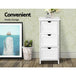 Buy Artiss Bedside Table Bathroom Storage Cabinet 3 Drawers White discounted | Products On Sale Australia