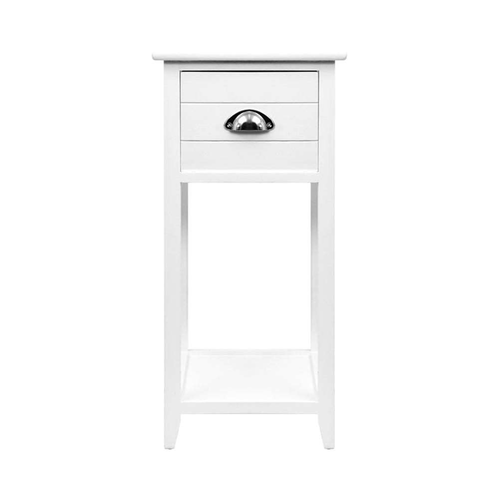 Buy Artiss Bedside Table Vintage - THYME White discounted | Products On Sale Australia