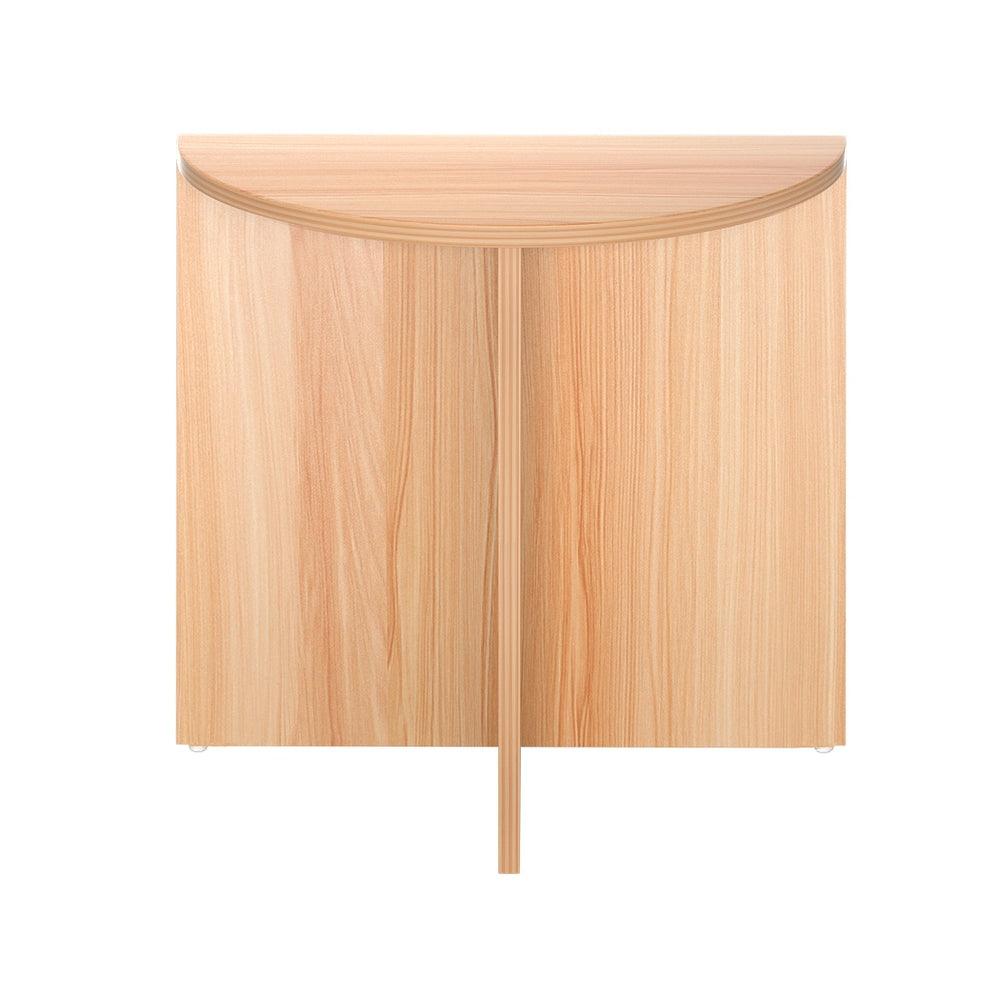 Buy Artiss Coffee Table Semi-circle 48CM Pine Elva discounted | Products On Sale Australia