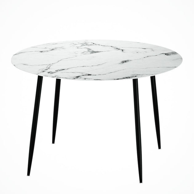 Buy Artiss Dining Table Round Marble Effect 110CM discounted | Products On Sale Australia