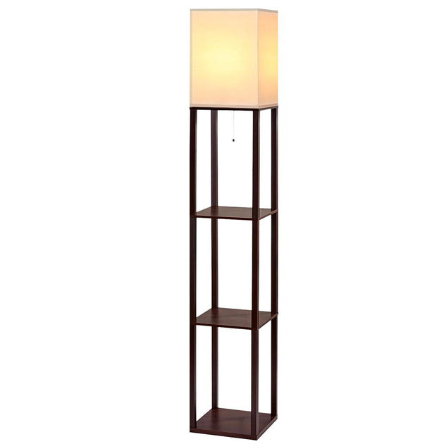 Artiss Floor Lamp 3 Tier Shelf Storage LED Light Stand Home Room Vintage White Products On Sale Australia | Furniture > Bedroom Category
