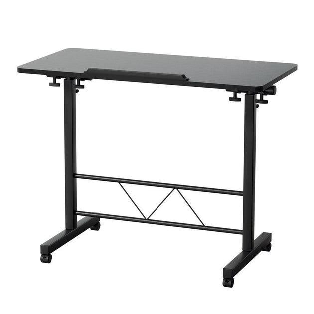 Artiss Laptop Desk Table Height Adjustable Wooden Bed Side Tables 80CM Black Products On Sale Australia | Furniture > Office Category