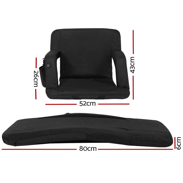 Buy Artiss Lounge Sofa Bed With Armrest Heated Floor Recliner Futon Couch Folding Chair Cushion discounted | Products On Sale Australia