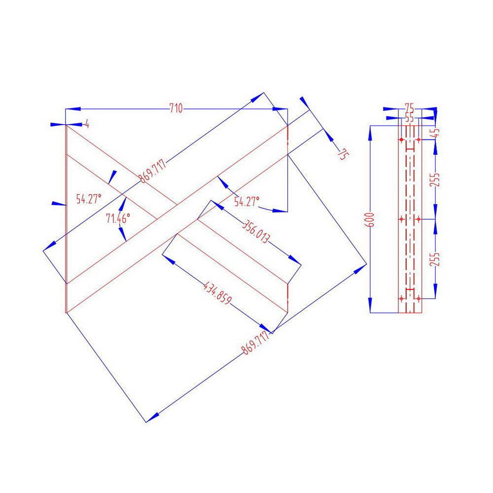 Buy Artiss Metal Table Legs DIY X-shaped 71X60CM Set of 2 discounted | Products On Sale Australia