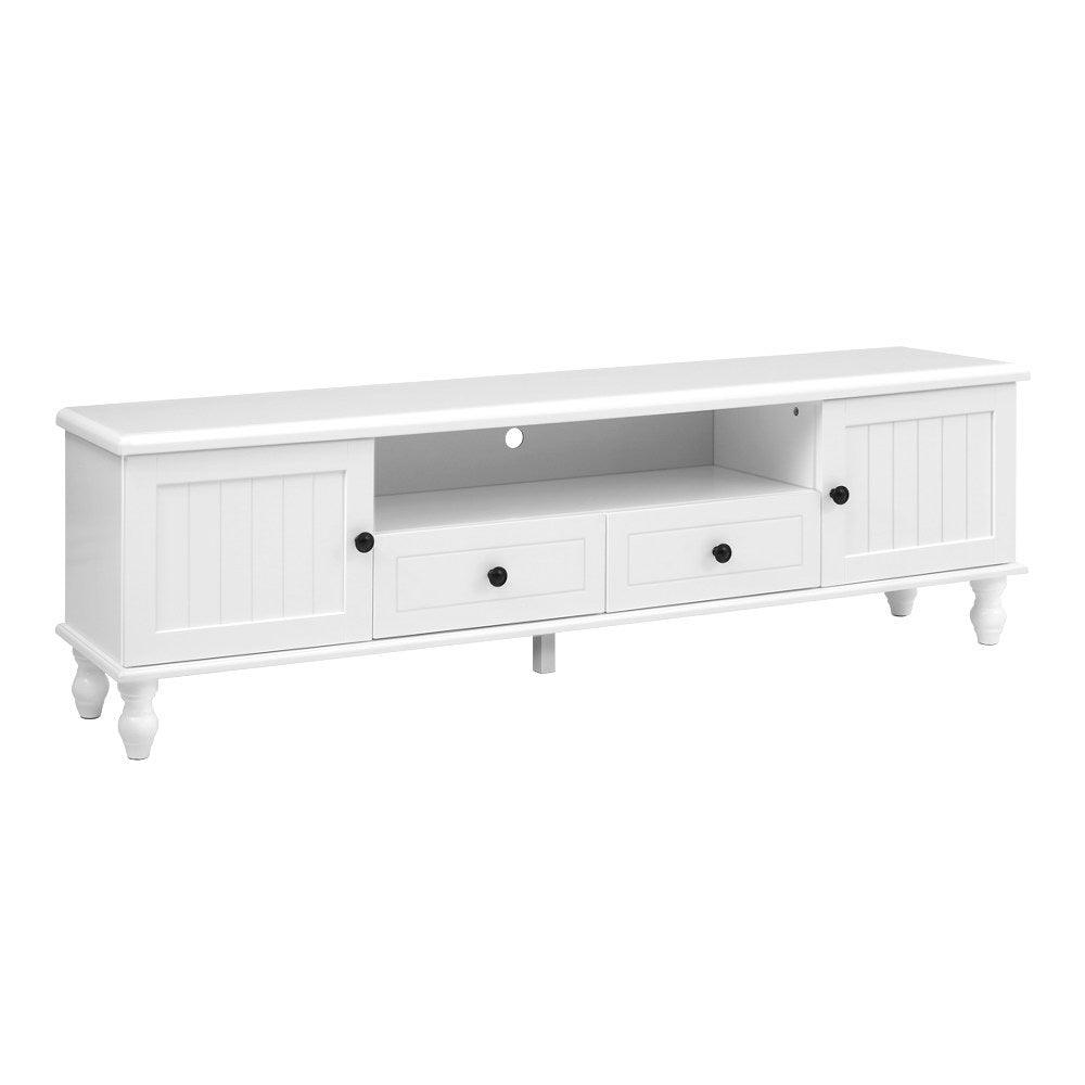 Buy Artiss TV Cabinet Entertainment Unit 160cm White Kubi discounted | Products On Sale Australia