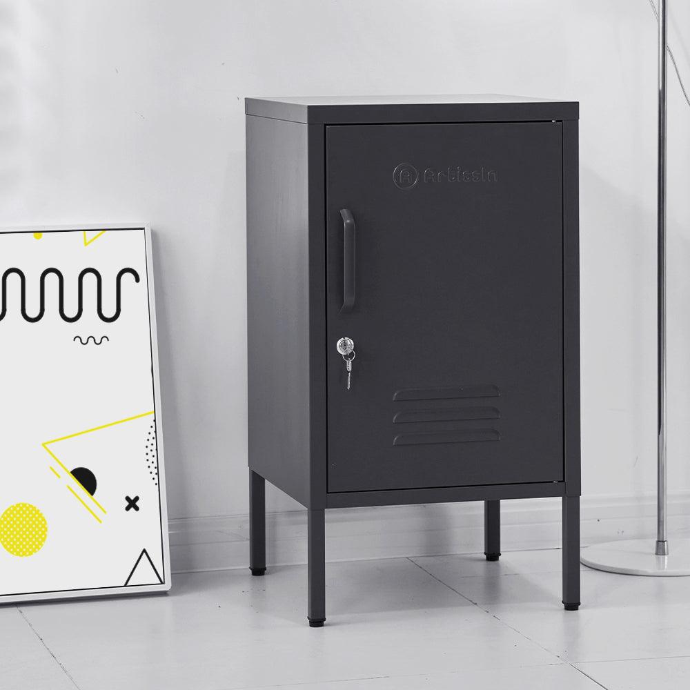 Buy ArtissIn Bedside Table Metal Cabinet - MINI Black discounted | Products On Sale Australia