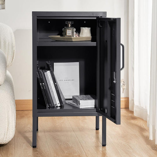 Buy ArtissIn Bedside Table Metal Cabinet - MINI Black discounted | Products On Sale Australia