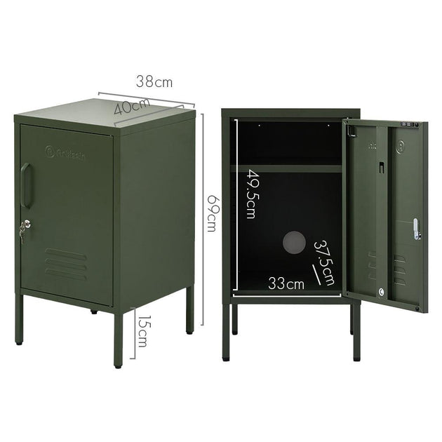 Buy ArtissIn Bedside Table Metal Cabinet - MINI Green discounted | Products On Sale Australia