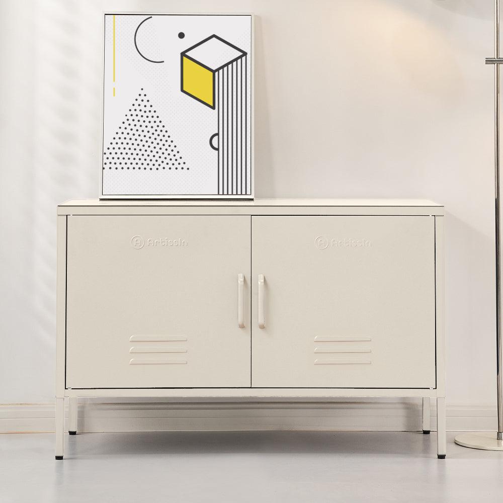 Buy ArtissIn Buffet Sideboard Metal Cabinet - BASE White discounted | Products On Sale Australia