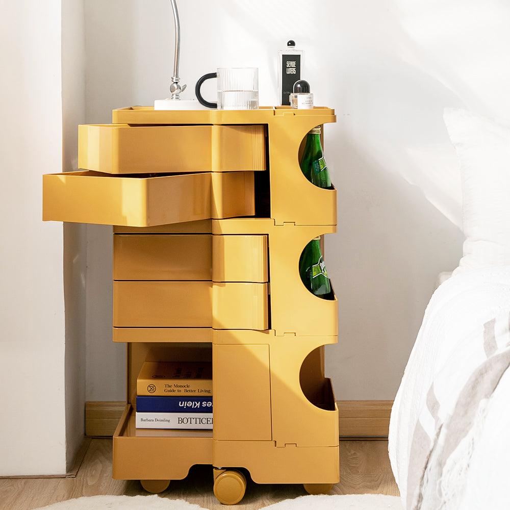 Buy ArtissIn Storage Trolley Bedide Table 5 Tier Cart Boby Replica Yellow discounted | Products On Sale Australia